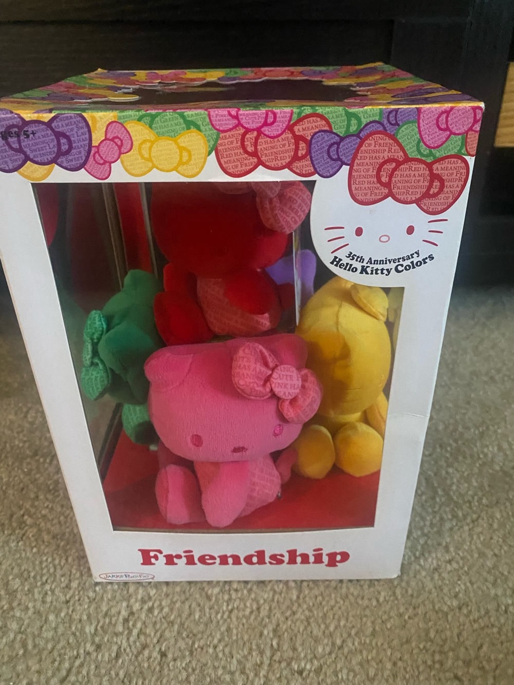 Sanrio Hello Kitty Colors Friendship Plush Set - Pink, Yellow, Green, Red